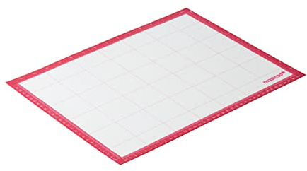 MASTRAD - Tapis de cuisson - Pâtisserie - Cuisson Conservation - Anti-Adhésif - Souple - Passe au Four - Silicone sans BPA - Rouge/Transparent - 30X40cm
