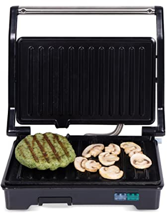 UNIVERSALBLUE Grill Eléctrico 750W | Parrilla Eléctrica Apertura 180º | Regulador Temperatura