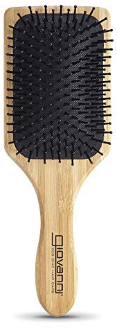 Giovanni, Cepillo rectangular con mango y base de bambú, 1 cepillo, tipos de cabello