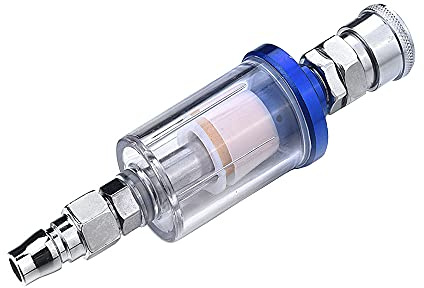 Gexmile Sprayfärgningspistol 1/4 olja mini i linje luftfilter fukt vatten fälla separator pneumatisk tryckregulator för luftverktyg