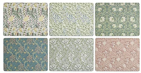 Spode Morris & Co Placemats Set of 6, Multi-colour, 30.5cm x 23cm/ 12 x 9 (X0010569174)