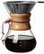 Uadme Pour over Coffee Maker 800ml Filtro a doppio strato V Beccuccio Manico in legno Coffee Brewer