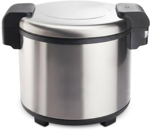 Winco 100 Cups Silver Commercial-Grade Electric Rice Warmer