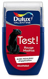Dulux Valentine Peinture Testeur Crème de Couleur - Murs et Boiseries - Mat - Couleur Rouge Madras 30 ml