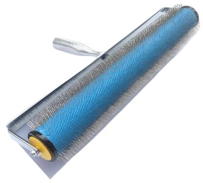 Zycoutool Spiked Screeding Compound Roller 20x 1 Remove Bubble Smooth Level Surface Flooring Epoxy Self Levelling Stainless Steel Spiked Compound Screed Floor Roller