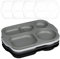 Greentainer Assiettes à dîner incassables divisées avec couvercles pour enfants et adultes – Assiettes légères de 27,9 cm à 5 compartiments pour camping, barbecue, pâtisserie, passent au micro-ondes
