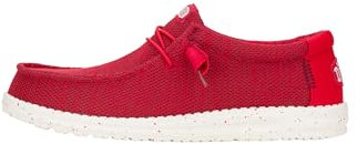 HEYDUDE - Men's Wally Stretch Sox Slip-On Shoes, Red, 11 UK