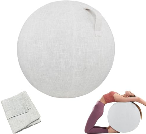 PEESHON Skyddsfodral för gymnastikboll, skydd för yogaboll, 65 cm gymnastikbollsöverdrag vikbart sittbollar tygöverdrag för fitness boll pilates yogaball/kontorsboll balansboll