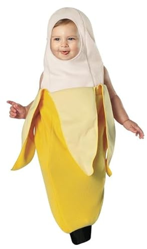 Rasta Imposta Peeled Banana Baby Bunting Costume, Infant Baby Size 3-9 Months Yellow