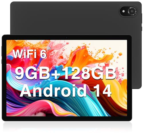 DOOGEE U10 Android 14 Tablette 9GB RAM+128GB ROM (1TB TF) WiFi 6 Tablette Tactile 10 Pouces 2024, Quad-Core 2.0 GHz, 5060mAh / 8MP+5MP / Widevine L1/ BT 5.0, Gris