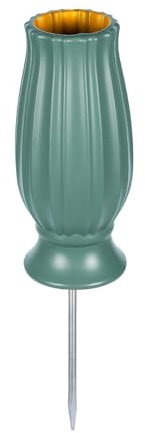 perfk Vaso da cimitero, Vaso da Esterno interrato con Tappo Impermeabile Rimovibile, Vaso commemorativo Decorazioni per Tomba per Tomba del cimitero su, Verde