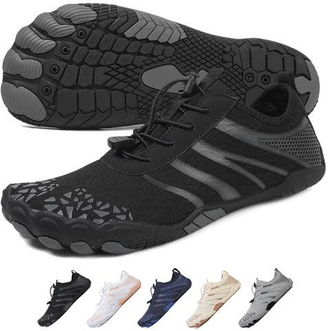 Grounded Hike Barefoot Shoes for Womens & Mens,Pro Footwear with Wide Toe Box & Non-Slip Barefoot Shoes Unisex,Athletic Outdoor Hiking Footwear,Water Shoe Running Shoe,Women 10-10.5,Men 8-8.5