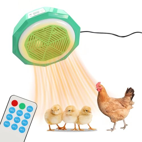 Värmeplatta kycklingar, 500 watt värmelampa, hönshus med automatisk konstant temperatur, kycklingvärmare, värmelampa med fjärrkontroll, intelligent värmelampa för kycklingar, för bondgård