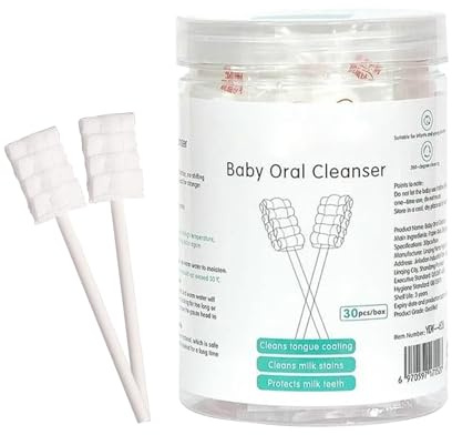 Cepillo Lingual Para Bebés | Barrita De Limpieza Para El Cuidado De Las Encías | Gasas Para Limpieza Y Lingual En El Aseo De Niños Pequeños