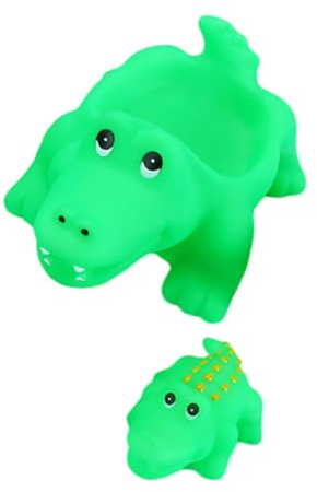 WOONEKY Jouets De Bain pour Bébé Jouets Animaux Flottants 2 Pièces Lot Petit Et Grand PVC Sûr Garçon Et Filles Bain Jeu Amusant Piscine