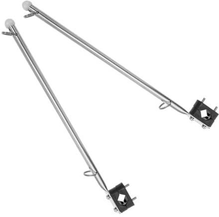 DECHOUS Lot de 2 Mâts de Pavillon en Acier Inoxydable pour Bateau Support de Drapeau Marin Salée Montage sur Rail Accessoire de Yacht pour Navigation et Événements Extérieurs