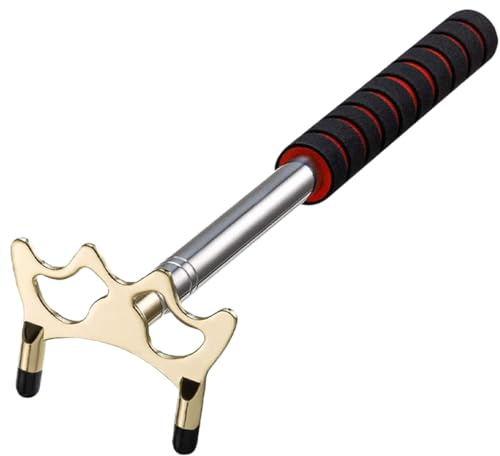Homoyoyo Pont de Billard en Métal Inoxydable Pont de Queue Réglable Fourchette Dorée Accessoire Portable Compatible pour Queues de Billard Loisirs 1 Pièce