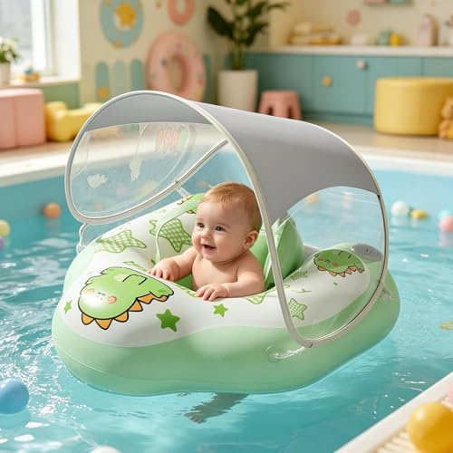 Bouée Bébé - Gonflable Piscine avec Pare Lumière UPF50+ Anti Basculement