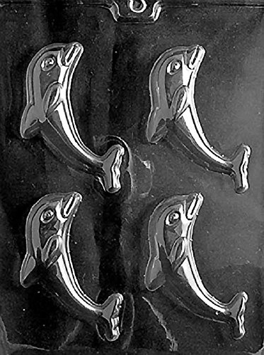 Grandmama's Goodies N041 Dolphin Porpoise Chocolate Candy Soap Mold with Exclusive Molding Instructions