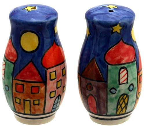 Salt- och pepparströare, kryddströare, saltströare, förvaring, keramik, färgglad, målad
