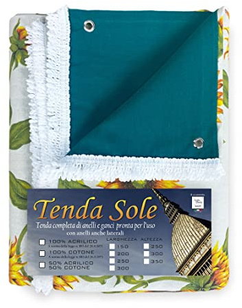 Toldo de exterior para jardín estampado Girasol confeccionado – 150 x 250 cm