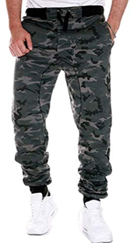Onsoyours Homme Pantalon Cargo Casual Jogging Camouflage Militaire Mode Casual Sport De Jogging Taille Tlastique Occasionnels LâChe De SurvêTement Pantalon B Armée Verte XXL