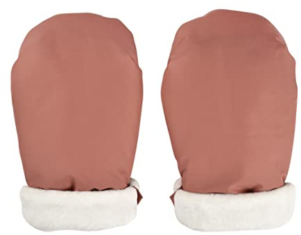 BÉABA, Guanti da passeggino/Protettori per le mani, Protezione da pioggia/neve, Chiusura a zip, Ultra caldi, morbidi, foderati in pile, antivento, impermeabili, traspiranti, terracotta