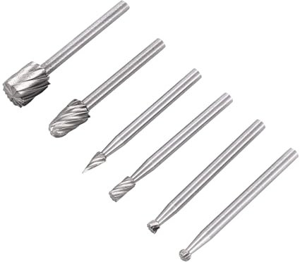 Okeeyseda 6PCS HSS Rotary Multi Tool Burr Routing Router Bit Mill Cutter Attachment for