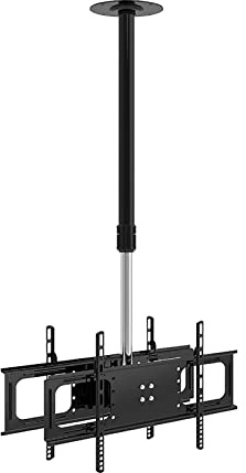 CAFIEDR Soporte de TV de Techo Doble, Altura Ajustable, Compatible con la mayoría de televisores LCD de Pantalla Plana y Curva de 32 a 70 Pulgadas, hasta 600 x 400 mm.