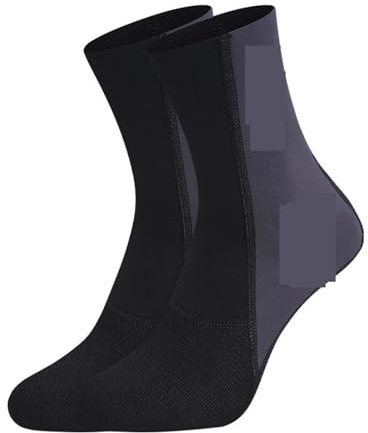 BDXMKS Calzari Sub Calzini da sub in neoprene 1,5 mm, caldi, for sport acquatici, lunghi, antiscivolo, indossabili, spiaggia(Grey,XXL)
