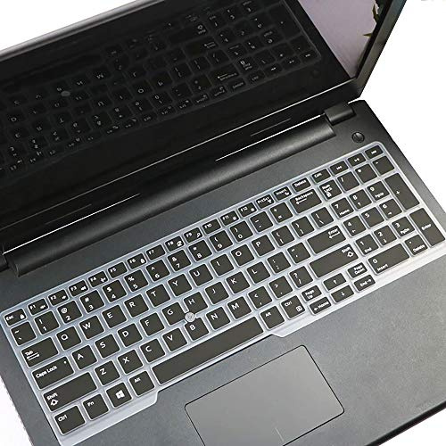 Tangentbordsskydd för 15,6 tum Dell Latitude 5580 5590 5591 E550 E5570| Precision M5520 M7510 M7520 M7720 |17,3 tum Dell Latitude 710 7720 US laptop-tangentbordsfodral -Svart