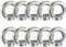 10Pcs M8 Tuerca de Anillo Tuerca de Elevación Acero Inoxidable Hardware en Forma de Anillo Hembra Sujetador de Tuerca Roscada para Accesorios de Elevación, Pulido de Superficie, Plata