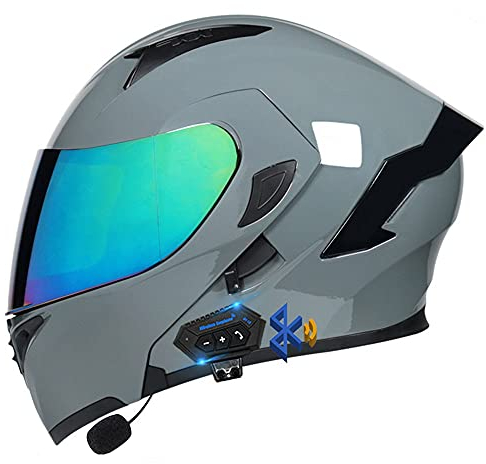 CNNGU Casque Modulable Moto Bluetooth Intégral Casque, ECE Homologué, Casques Intégraux Racing, Respirante Et Confortable, pour Adultes, Femmes Et Hommes
