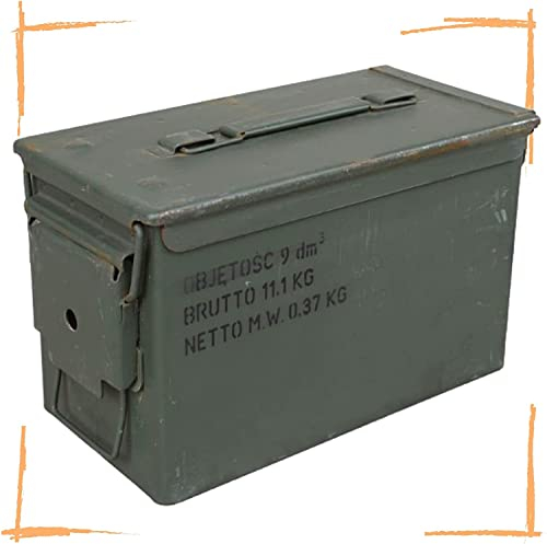Kontorei Munitionskiste Metall Aufbewahrungskiste Militärkiste Munitionsbox Munitionstruhe (4API)