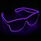 SOOOEC Kabellose leuchtende LED-Brille mit Blinkmodus Glow in Dark Party für Rave-Party, Halloween, Weihnachten, Disco, Konzert, EDM (violett)