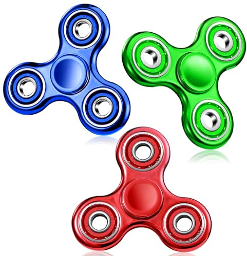 SCIONE Fidget Spinner Glittering Quicksand Party Supplies Stress Anxiety ADHD Relief Fidgets Toy Regali per bambini adulti (rosso verde blu)