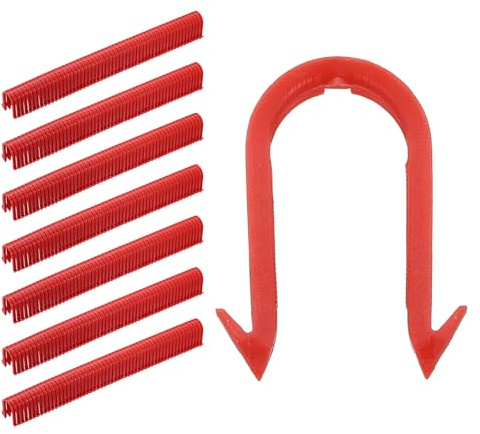PATIKIL 550 Pièces Agrafes Pour Panneau En Mousse, 16mm Agrafes En Forme De U Pour Tuyaux PEX, Agrafes En Plastique Pour Fixation De Tuyaux De Chauffage Au Sol, Isolation En Panneau De