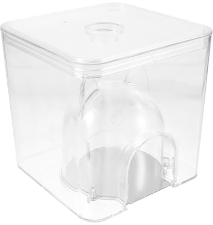 JECOMPRIS Nido Refrigerante per Criceti in Plastica Piastra Alluminio, Casa Estiva per Piccoli Animali, Nascondiglio Rinfrescante 14x14x14 Cm per Habitat Criceto