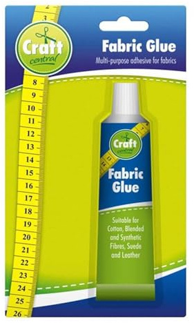 Fabric Glue 50ml Tube – Strong Permanent Adhesive for Clothes, Textiles, Denim, Cotton, Leather & Repairs – Washable, Flexible & Clear Drying