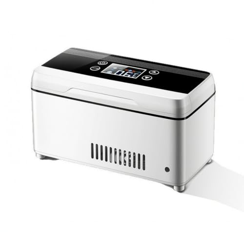 FashionCha Portable Cooling Containe USB Electric Cooling Box Car Fridge Digital Display Touch Control Panel Suitable for Driving Home Dorm