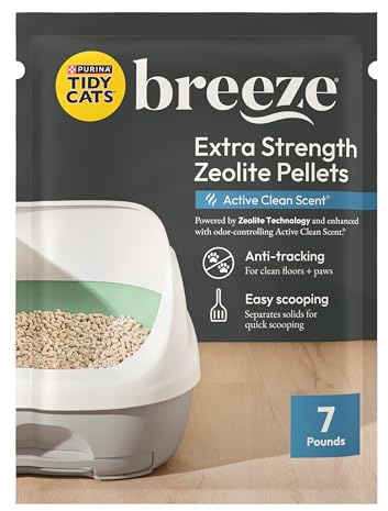 Purina Tidy Cats Scented Litter Pellets, Breeze Enhanced Refill Litter Pellets in Recyclable Box - (6) 3.5 lb. Bags