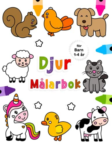 Djur målarbok för barn 1-4 år: 50 stora och enkla djur målarbok för småbarn och barn | Min första djur målarbok för småbarn i åldrarna 1, 2, 3 & 4