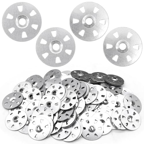 KtbeYTi 500 Pezzi Rondella di Sicurezza in Zincato a Sei Fori 35 mm Rondelle di Bloccaggio, Dischi Piatti in Metallo per Pannelli isolanti e Cartongesso