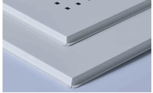 ITP Akifix SM02W.F0 - Paneles de techo metálicos blancos 60 x 60 x 0,9 cm - Liso no perforado ‎- Paquete de 20 paneles - total 7,20 m² - borde Lay-in 24