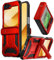 Poetic Spartan Case for Samsung Galaxy Z Flip 7 FE 5G (2025) and Galaxy Z Flip 6 5G (2024), [Kickstand][Built-in Screen Protector][Hinge Protection][20FT Drop Tested], Full-Body Cover, Metallic Red
