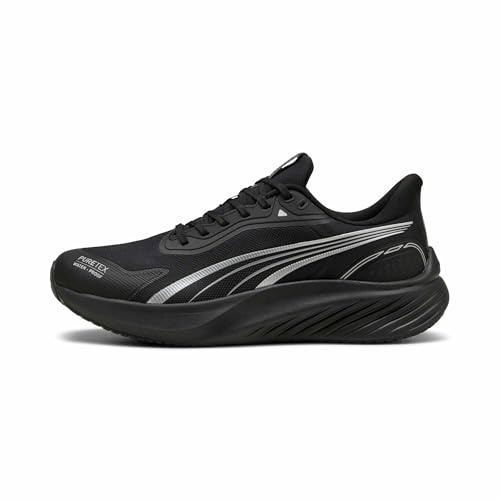PUMA Pounce Lite PTX Chaussures de Course sur Route Unisexes, Noir et Blanc, 45 EU, Puma Noir Puma Blanc., 46 EU