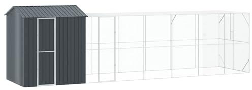 vidaXL Jaula para Aves Antracita 824 x 208 x 247 cm Acero Galvanizado
