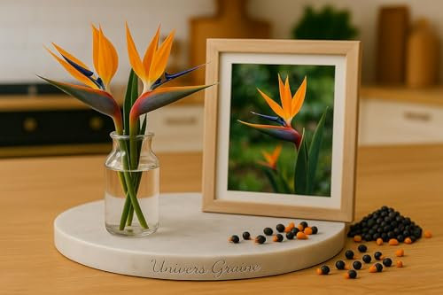 5 Graines Oiseau de paradis – Strelitzia reginae – Orange et bleu - Plante Fleur Tropicale - 296