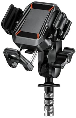 Navigationsfäste Motorcykeltelefonhållare Med Vibrationsdämpare Mobiltelefonhållare Cykel Scooter ATV Navigation Srand För 5.4-7.2 Mobiltelefon Navigeringsfäste(M33-C5)