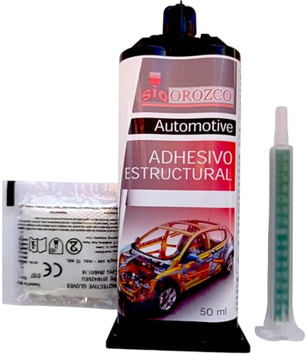 SIO Adesivo Sigillante Strutturale Epossidico 2 Componenti 50 ml – Colla Bicomponente Alta Resistenza per Metallo, Plastica, PVC e ABS – Riparazioni Auto e Industriali, Indurimento Rapido
